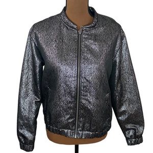 Rosie Huntington-Whiteley x Paige Kimi metallic oversized brocade puffer jacket